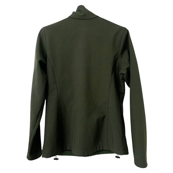 COLUMBIA Womens Olive Green Soft Shell Full Zip Jacket w/ Pockets Size M - Picture 3 of 9